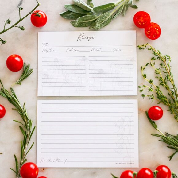 Maple Wood Recipe Box with Recipe Cards with Dividers - Picture 5 of 14